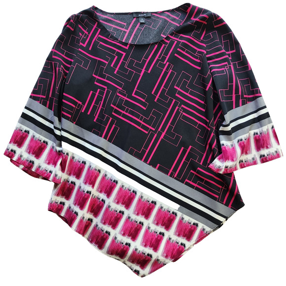 Alfani XS Tunic Blouse Polyester Abstract Print Lightweight - Picture 1 of 9